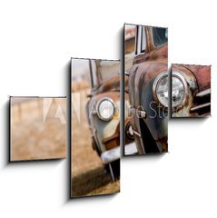 Obraz tydln 4D - 120 x 90 cm F_IB3117112 - abandoned cars