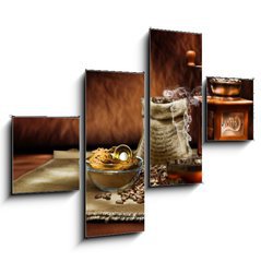 Obraz 4D tydln - 120 x 90 cm F_IB31588621 - coffee composition