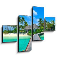 Obraz 4D tydln - 120 x 90 cm F_IB31946624 - Maldives island Panorama