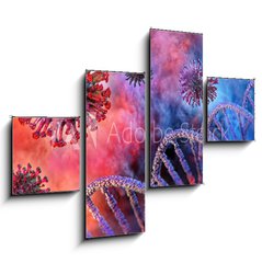 Obraz 4D tydln - 120 x 90 cm F_IB322420544 - Coronavirus disease COVID
