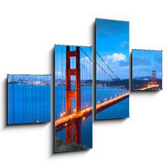 Obraz 4D tydln - 120 x 90 cm F_IB32672774 - Golden Gate - Zlat brna