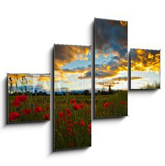 Obraz tydln 4D - 120 x 90 cm F_IB32699667 - Poppy Field