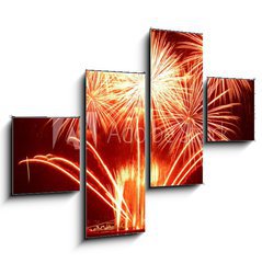 Obraz tydln 4D - 120 x 90 cm F_IB32925083 - Colorful fireworks