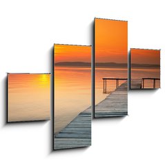 Obraz 4D tydln - 120 x 90 cm F_IB33070197 - Lake Balaton with a very nice sunset at summer