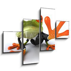 Obraz 4D tydln - 120 x 90 cm F_IB33692596 - Business frog - Obchodn ba