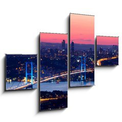 Obraz 4D tydln - 120 x 90 cm F_IB33773130 - Istanbul Bosporus Bridge on sunset