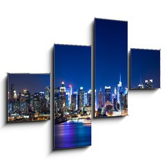 Obraz 4D tydln - 120 x 90 cm F_IB34501369 - New York Manhattan skyline - New York panorama Manhattanu