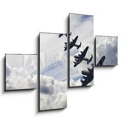 Obraz 4D tydln - 120 x 90 cm F_IB34846606 - World War Two British vintage flight formation