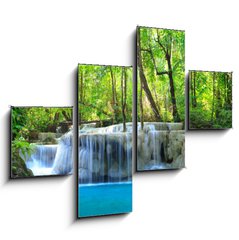 Obraz tydln 4D - 120 x 90 cm F_IB34907824 - Erawan Waterfall, Kanchanaburi, Thailand - Vodopd Erawan, Kanchanaburi, Thajsko