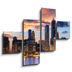 Obraz tydln 4D - 120 x 90 cm F_IB35354022 - Chicago Skyline