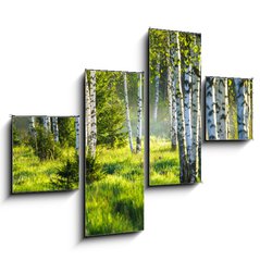 Obraz 4D tydln - 120 x 90 cm F_IB353870391 - Spring green foliage