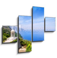 Obraz 4D tydln - 120 x 90 cm F_IB35407410 - es Galliner gazebo in Son Marroig over Majorca sea