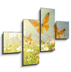 Obraz 4D tydln - 120 x 90 cm F_IB36207472 - summer flowers