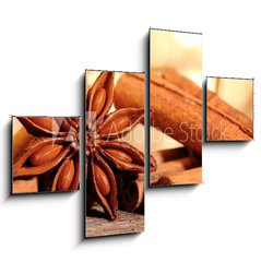 Obraz 4D tydln - 120 x 90 cm F_IB36393368 - Sternanis und Zimtstangen