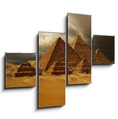 Obraz tydln 4D - 120 x 90 cm F_IB37646556 - Pyramids of Giza, Cheops pyramid