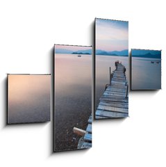 Obraz 4D tydln - 120 x 90 cm F_IB37700522 - pier and boat