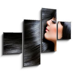 Obraz 4D tydln - 120 x 90 cm F_IB38128827 - Beautiful Brunette Girl. Healthy Long Hair - Krsn brunetka. Zdrav dlouh vlasy