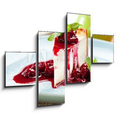 Obraz 4D tydln - 120 x 90 cm F_IB38999184 - Dessert - Cheesecake