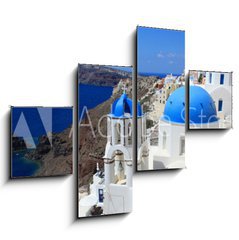 Obraz 4D tydln - 120 x 90 cm F_IB39742197 - Santorin - Oia panorama