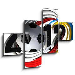 Obraz 4D tydln - 120 x 90 cm F_IB41457481 - fussball 2012 - fotbal 2012
