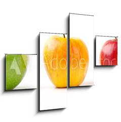 Obraz 4D tydln - 120 x 90 cm F_IB41788102 - Green, Yellow and Red Apples