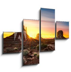 Obraz 4D tydln - 120 x 90 cm F_IB42149449 - Monument Valley