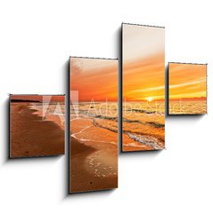 Obraz 4D tydln - 120 x 90 cm F_IB42786788 - Sonnenuntergang auf Hiddensee