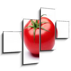 Obraz 4D tydln - 120 x 90 cm F_IB42857729 - Fresh tomato isolated on white background - erstv rajata izolovanch na blm pozad