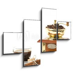 Obraz 4D tydln - 120 x 90 cm F_IB42870003 - Coffee grinder and little coffee cup