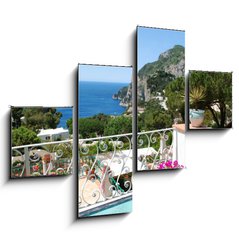 Obraz 4D tydln - 120 x 90 cm F_IB42899650 - Capri, Balcony view