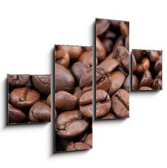 Obraz 4D tydln - 120 x 90 cm F_IB43085500 - Coffee beans in closeup