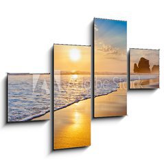 Obraz 4D tydln - 120 x 90 cm F_IB43217249 - sunset ocean