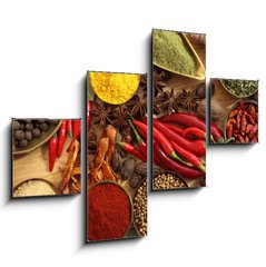 Obraz 4D tydln - 120 x 90 cm F_IB43282253 - Spices and herbs