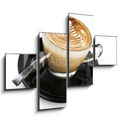 Obraz   cup of cappuccino with artistic cream decoration, 120 x 90 cm