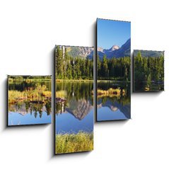 Obraz 4D tydln - 120 x 90 cm F_IB43939483 - Mountain Lake in Slovakia Tatra - Strbske Pleso