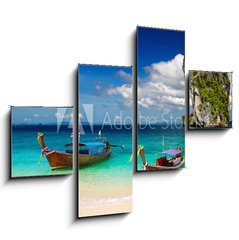 Obraz 4D tydln - 120 x 90 cm F_IB44008271 - Tropical beach, Andaman Sea, Thailand