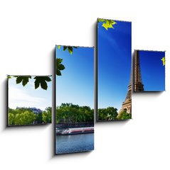 Obraz 4D tydln - 120 x 90 cm F_IB44176094 - Seine in Paris with Eiffel tower