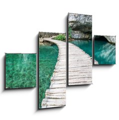Obraz 4D tydln - 120 x 90 cm F_IB44743153 - Ponte di Plitvice