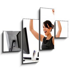Obraz 4D tydln - 120 x 90 cm F_IB45037171 - Successful business woman