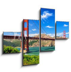 Obraz   Golden gate bridge vivid day landscape, San Francisco, 120 x 90 cm