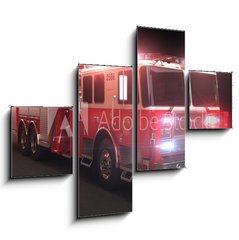 Obraz   Fire truck with lights, 120 x 90 cm