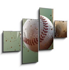 Obraz 4D tydln - 120 x 90 cm F_IB45771834 - baseball