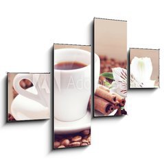 Obraz   black coffee mug, 120 x 90 cm