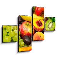 Obraz 4D tydln - 120 x 90 cm F_IB46376140 - fruits and vegetables - ovoce a zelenina