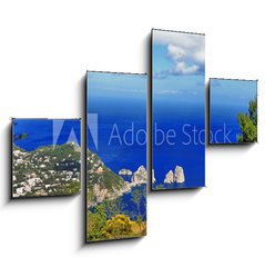 Obraz 4D tydln - 120 x 90 cm F_IB50436807 - stunning Capri island, bella Italia series