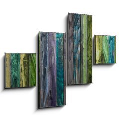 Obraz 4D tydln - 120 x 90 cm F_IB50501872 - Panorama planches de bois multicolores