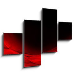 Obraz 4D tydln - 120 x 90 cm F_IB52133830 - Abstract luminous red and black background