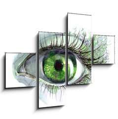 Obraz 4D tydln - 120 x 90 cm F_IB52241542 - human eye - lidsk oko