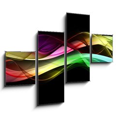 Obraz 4D tydln - 120 x 90 cm F_IB53299542 - Abstract grunge color waves
