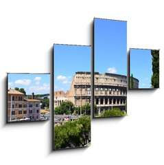 Obraz 4D tydln - 120 x 90 cm F_IB53560165 - Colle Oppio - vista sul Colosseo